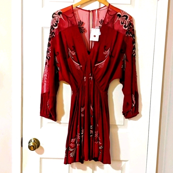 FREE PEOPLE BONJOUR EMBROIDERED DRESS - Picture 2 of 13